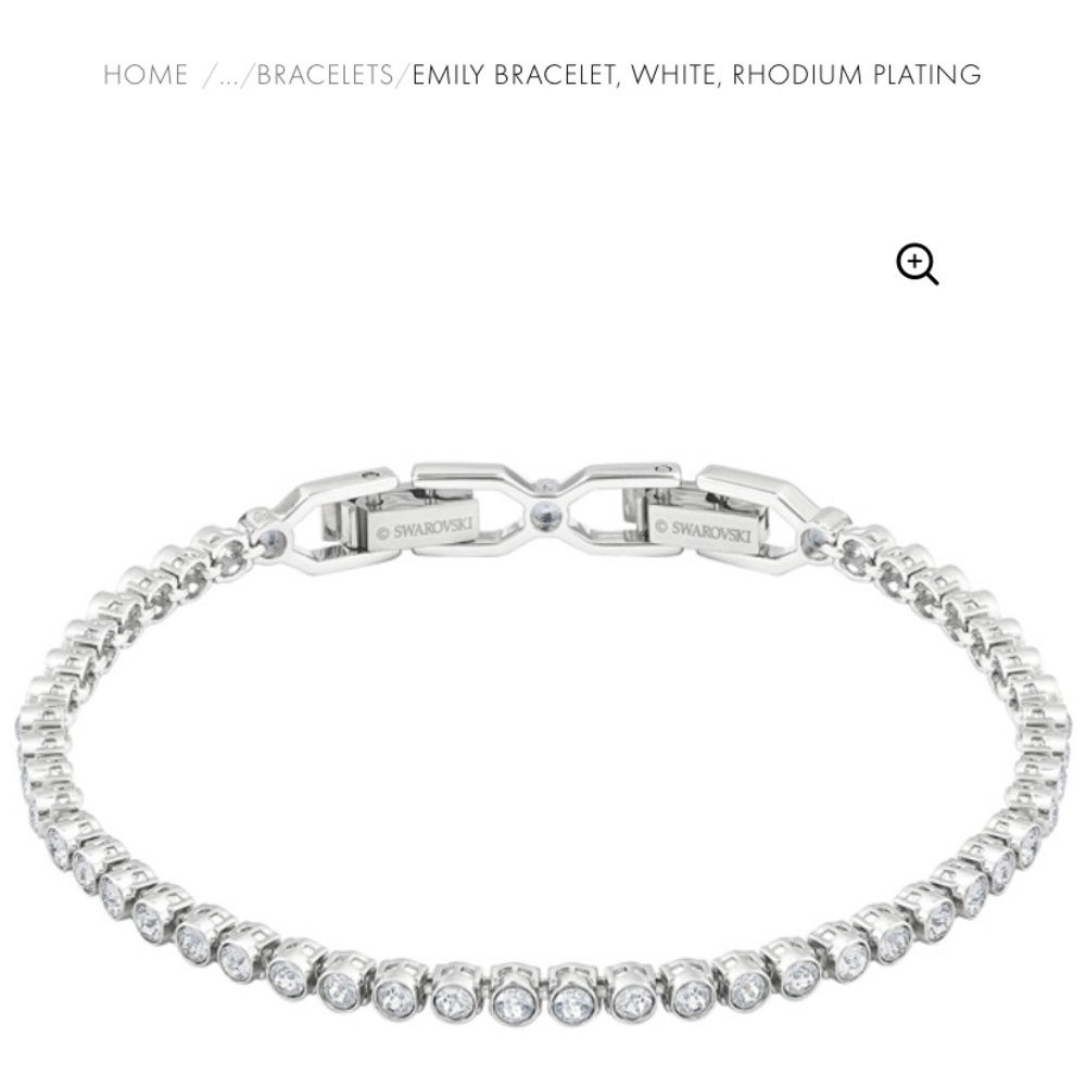Swarovski Emily bracelet, white